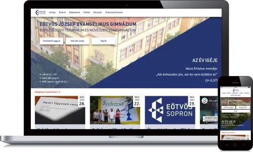 Eötvös József Evangélikus Gimnázium honlapja | Wahavi honlaptervezés